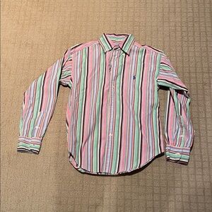 Ralph Lauren Pink, Green, and Blue Striped Shirt